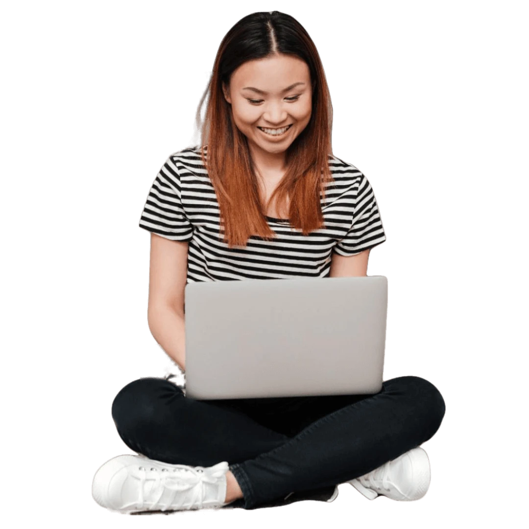 UK University student studying with a laptop
